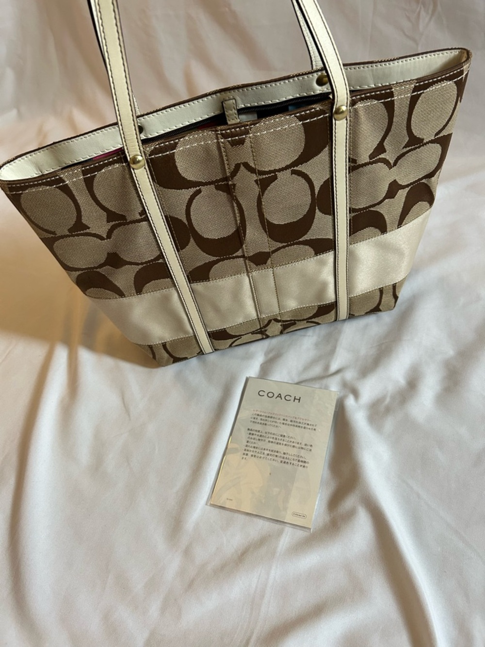 Coach Canvas Signature C Tote with Legacy Lining